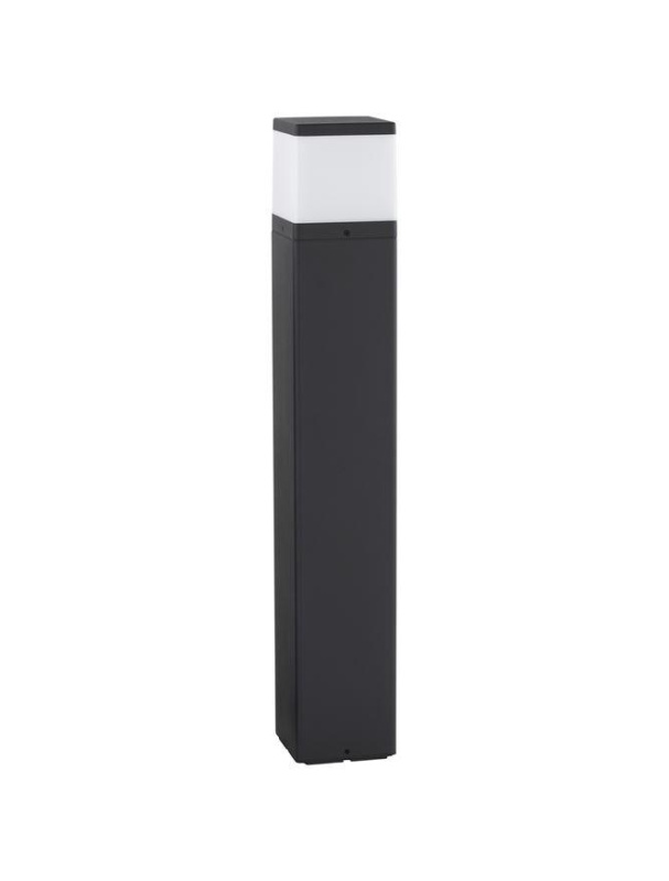 Nova Luce Venkovní sloupkové svítidlo FERRON tmavě šedý hliník a čirý akrylový difuzor E27 1x12W IP65