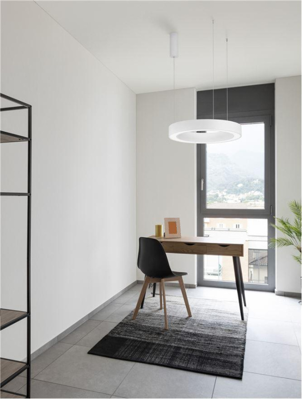 Nova Luce Závěsné LED svítidlo MORBIDO, ø 60cm, 50W, 2700K-4000K vč.dálkového ovládání stmívatelné Tuya Barva: Bílá