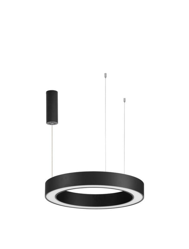 Nova Luce Závěsné LED svítidlo MORBIDO, ø 60cm, 50W, 2700K-4000K vč.dálkového ovládání stmívatelné Tuya Barva: Černá
