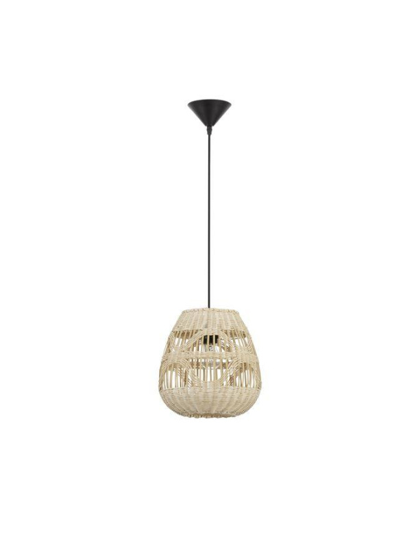 Nova Luce Závěsné svítidlo MARLO přírodní ratan, 27cm, E27 1x12W