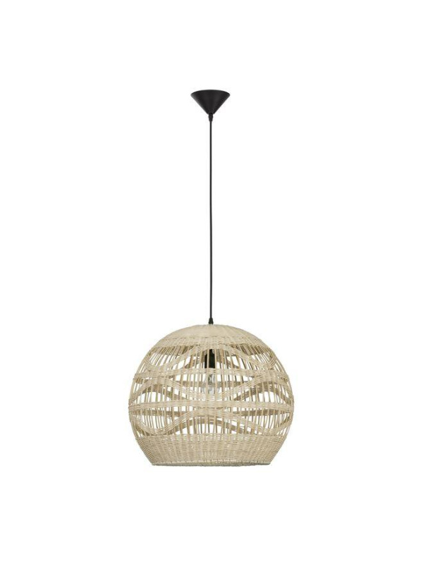 Nova Luce Závěsné svítidlo MARLO přírodní ratan, 48,5cm, E27 1x12W