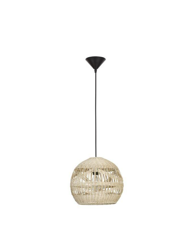 Nova Luce Závěsné svítidlo MARLO přírodní ratan, 30cm, E27 1x12W