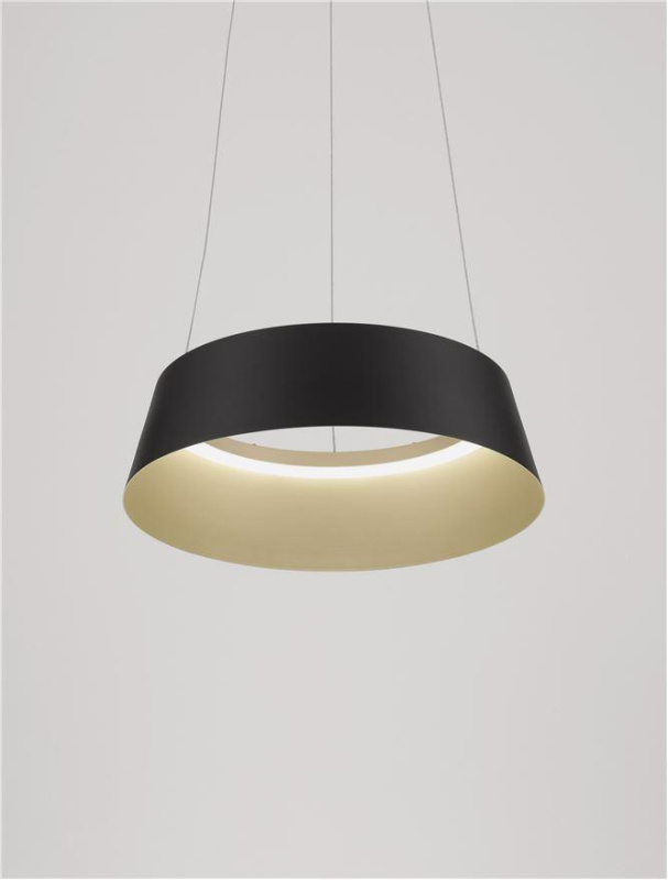 Nova Luce Závěsné LED svítidlo ALBA, 40W 3000K stmívatelné Barva: Černá