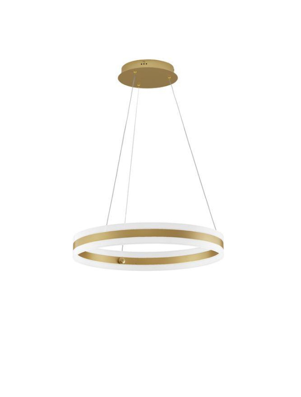 Nova Luce Závěsné LED svítidlo AGOS zlatý hliník a akryl 75W 3000K stmívatelné