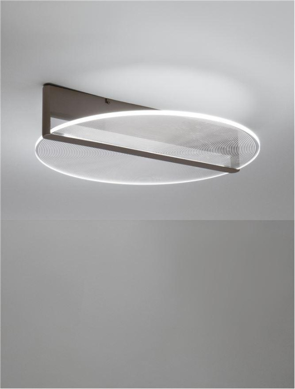 Nova Luce Stropní LED svítidlo NOAH kávově hnědý hliník a akryl 36W 3000K stmívatelné