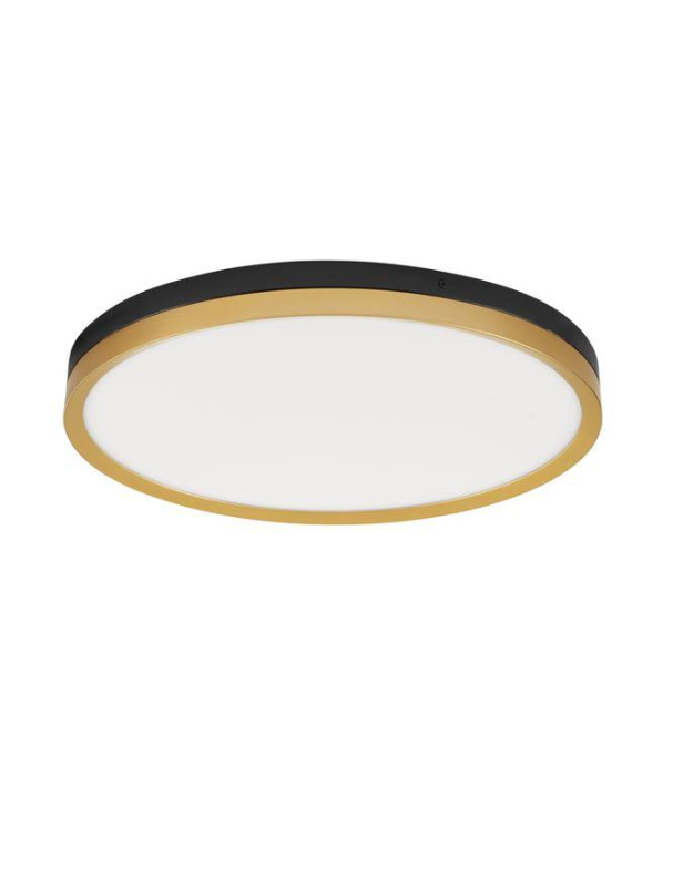 Nova Luce Stropní LED svítidlo CANTRIA černá a zlatá mosaz 37W 3000K