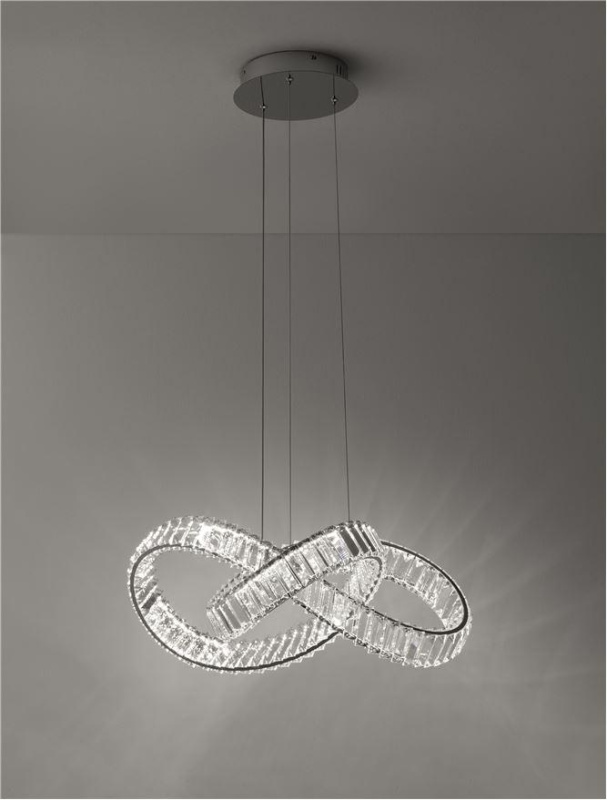 Nova Luce Závěsné LED svítidlo CONCETO, 50W 3500K stmívatelné Barva: Chrom