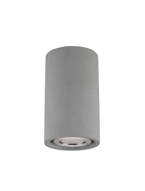 Nova Luce Venkovní stropní svítidlo EMILE šedý beton skleněný difuzor LED 5W 3000K IP65