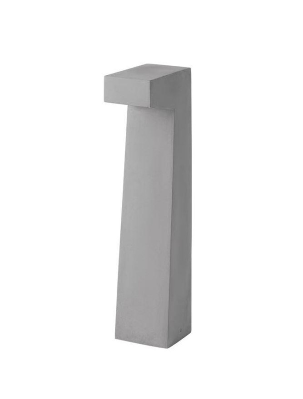 Nova Luce Venkovní sloupkové svítidlo ARAN šedý beton skleněný difuzor LED 5W 3000K, IP65