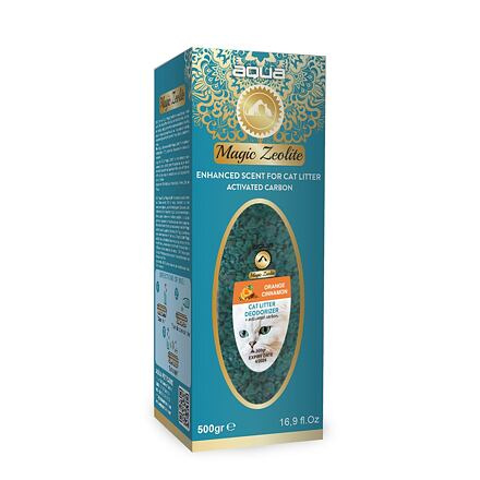 AQUA Magic Zeolite ORANGE & CINNAMON  - granulovaný deodorant pro kočičí WC 500 g