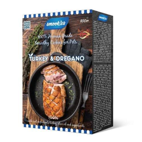 SMOOKIES Premium TURKEY - krůtí sušenky 100% human grade,  200g