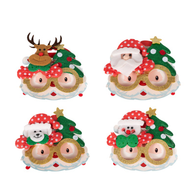 Vánoční brýle s třpytkami 17x14 cm