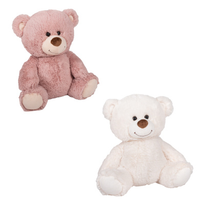 Plyšový medvěd 33 cm – bílý nebo starorůžový