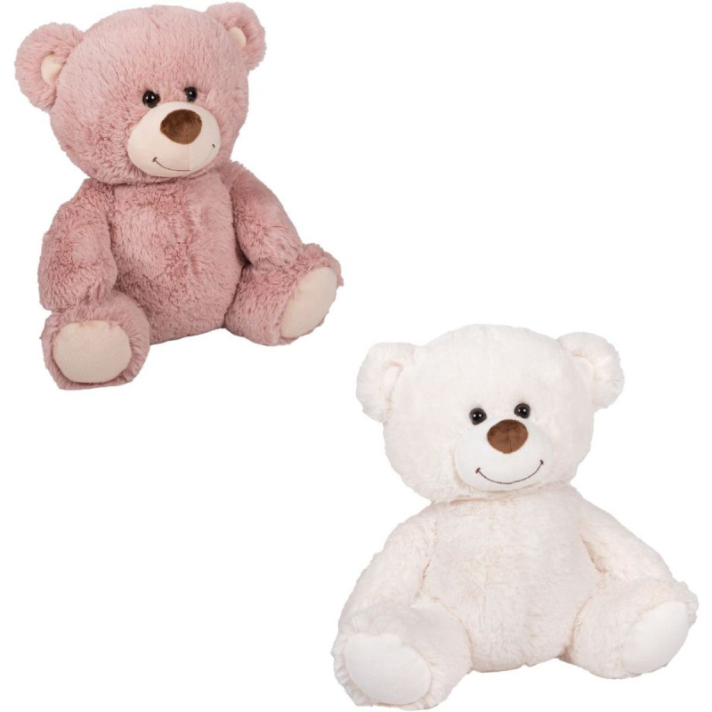 Plyšový medvěd 33 cm – bílý nebo starorůžový