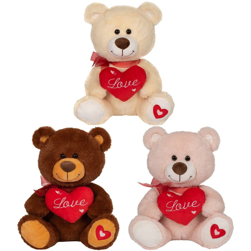 Plyšový medvídek se srdíčkem 30 cm