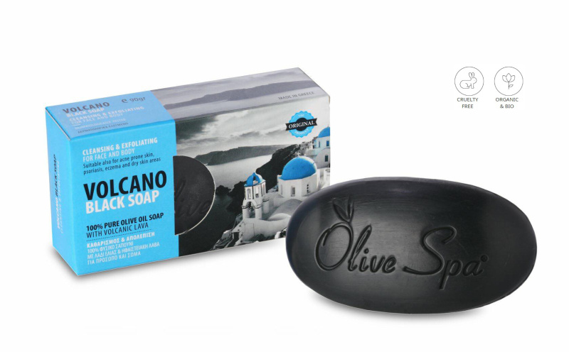 Santo Volcano černé mýdlo 90g