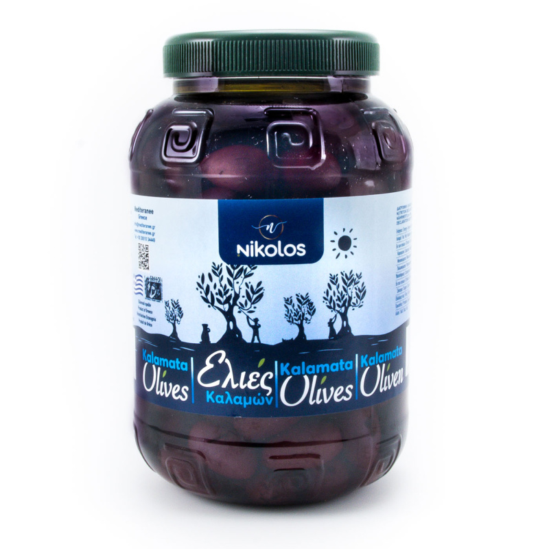 Nikolopoulos Estate Nikolos černé olivy Kalamata s peckou 1kg