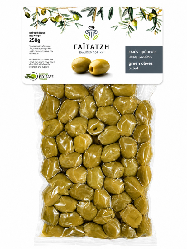 Gaitatzi zelené olivy bez pecky vakuum 250 g