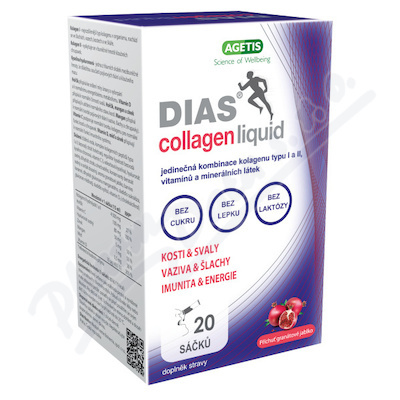 DIAS Collagen liquid granátové jablko 20 sáčků