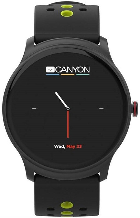 Chytré hodinky Canyon Oregano / 1,3" (3,3 cm) IPS LCD displej / Bluetooth 4.2 / 240 x 240 px / černá/zelená Varianta: ivi1