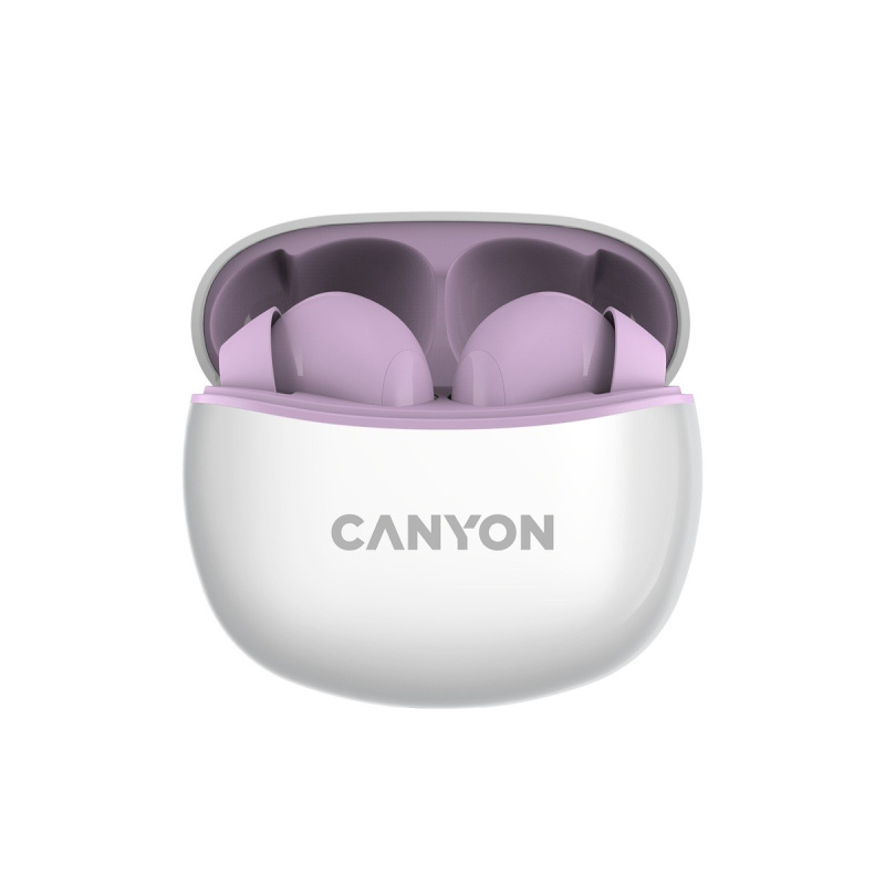 Canyon Bezdrátová stereo sluchátka True Wireless TWS-5 šeříková