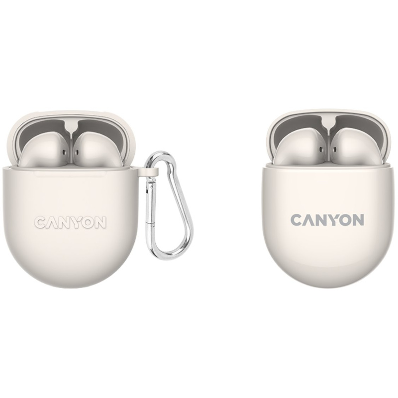 Canyon Bezdrátová stereo sluchátka True wireless TWS-6, béžová