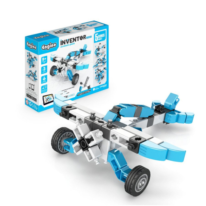 Engino INVENTOR MECHANICS akrobatické letadlo s 5 bonus modely