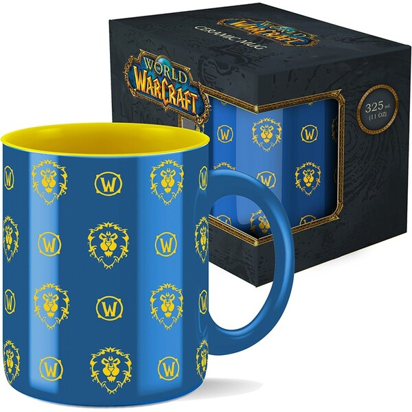 Keramický hrnek World of Warcraft Aliance - celoplošný vzor 330 ml (dárkové balení) Vícebarevná