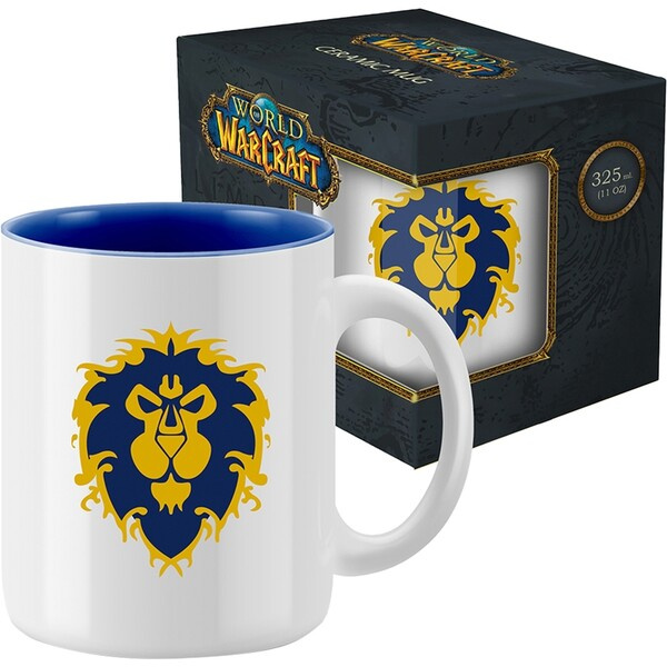 Keramický hrnek World of Warcraft Aliance - bílý 330 ml (dárkové balení) Vícebarevná