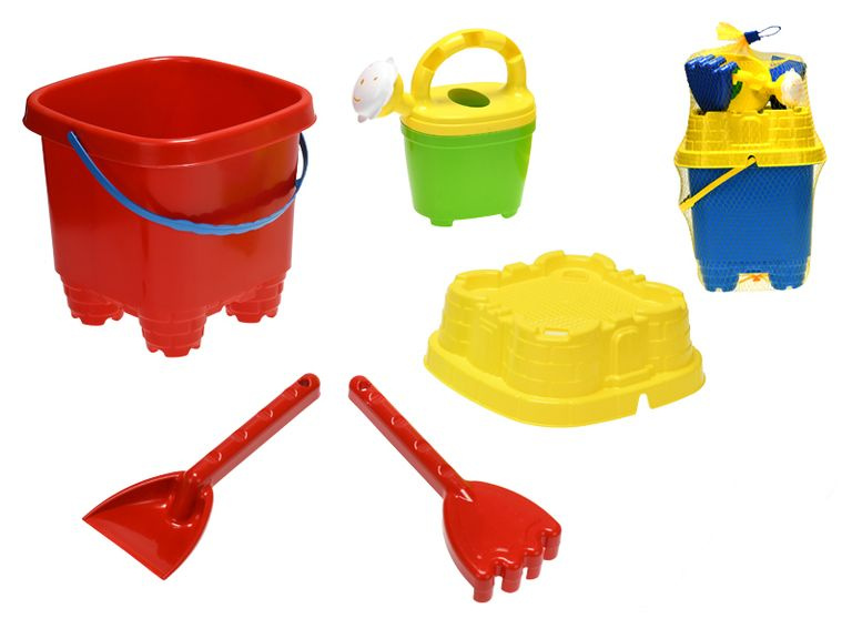 Sada na písek 20cm 4ks s konvičkou 16cm, mix barev