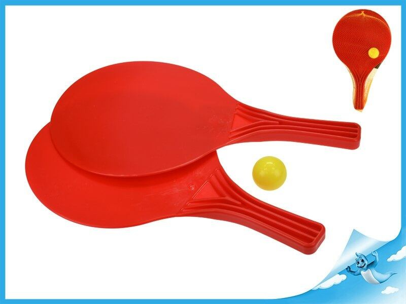 Pálky plážové 37,5cm 2ks s míčkem 4cm v síťce