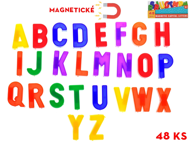 Magnetická písmena pro děti, sada 48 ks