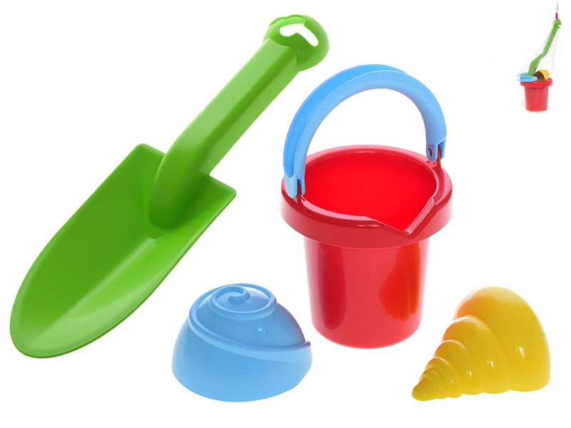 Sada na písek 4 ks s kbelíkem 10,5 cm pro děti od 12 měsíců