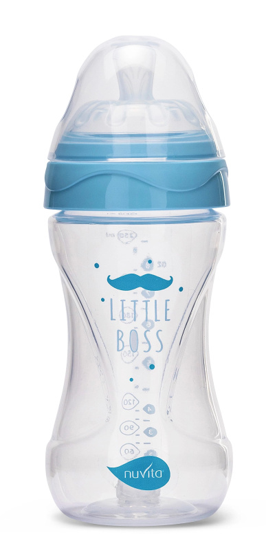 Nuvita lahvička Mimic Transparent blue 250ml