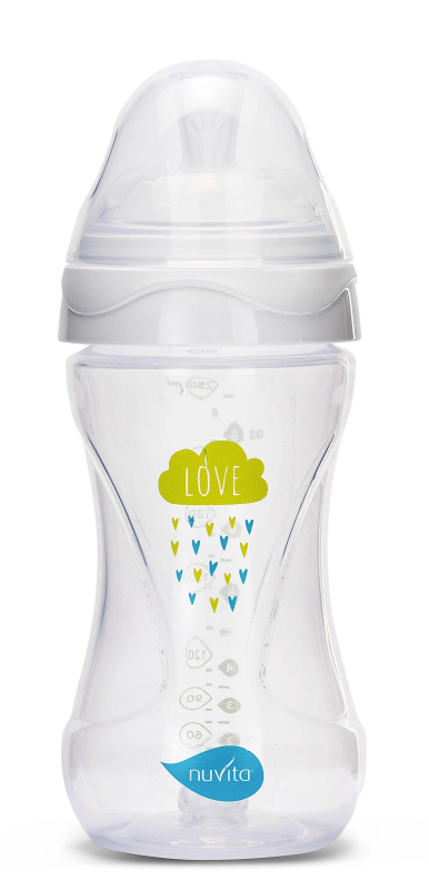 Nuvita lahvička Mimic Transparent white 250ml