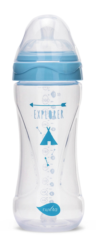 Nuvita lahvička Mimic Transparent blue 330ml
