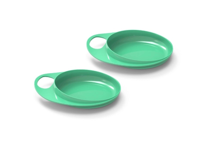 NUVITA Talíře se zvýšeným okrajem Pastel green 2 ks