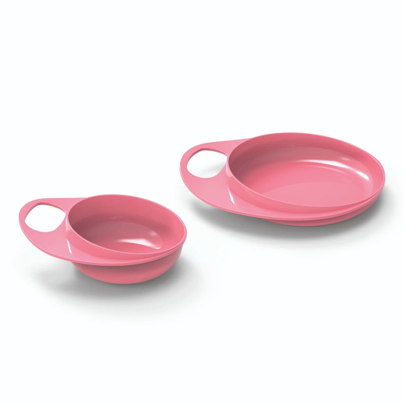 NUVITA Talíř a miska Pastel pink