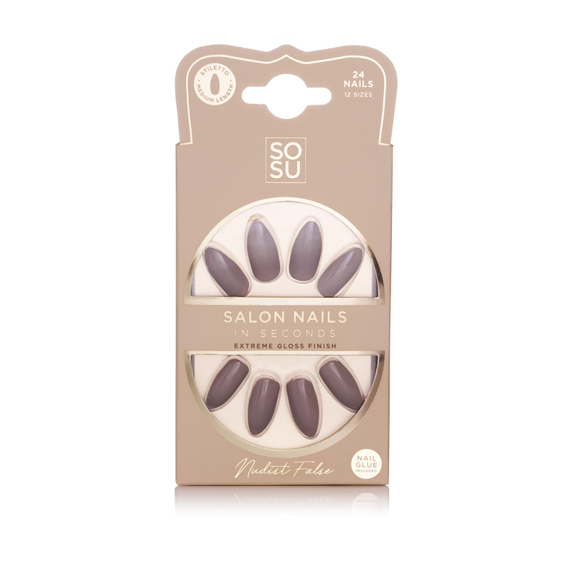 SOSU Cosmetics Salon Nails umělé nehty odstín Nudist 24 ks