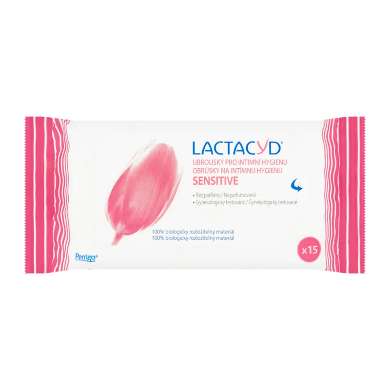 Lactacyd Sensitive ubrousky pro intimní hygienu 15 ks