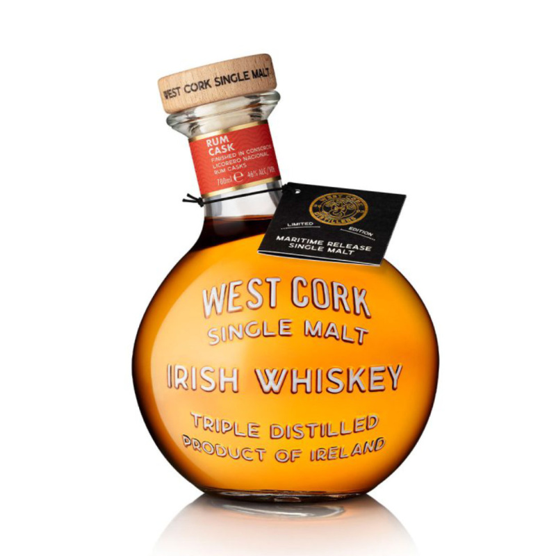 West Cork Single Malt Maritime Rum Cask 46% 0,7l (holá lahev)