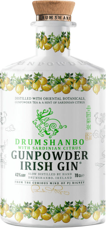 Drumshanbo Gunpowder Irish Gin Sardinian Citrus Edition keramická láhev 43% 0,7l