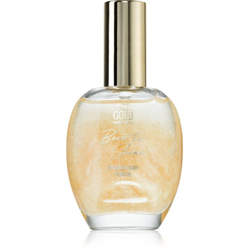 SOSU Dripping Gold Born to Shine Hydratační olej na tělo se třpytkami zlatý 55 ml