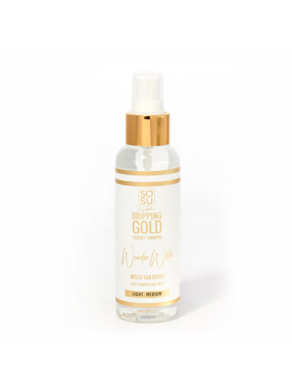 Dripping Gold Wonder Water Hello Tan samoopalovací mlha na obličej Light - Medium 100 ml