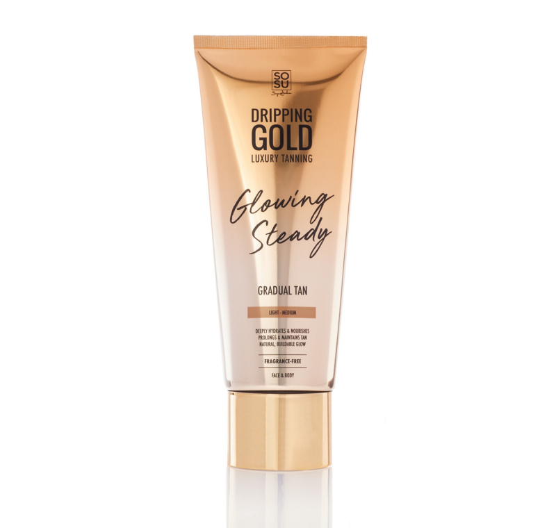 Dripping Gold Glowing Steady samoopalovací krém pro postupné opálení Light - Medium 200 ml