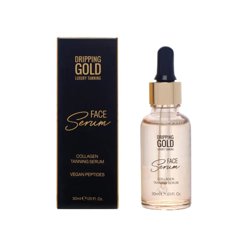 Dripping Gold Luxury Tanning Collagen Face Serum samoopalovací sérum na obličej s kolagenem 30 ml