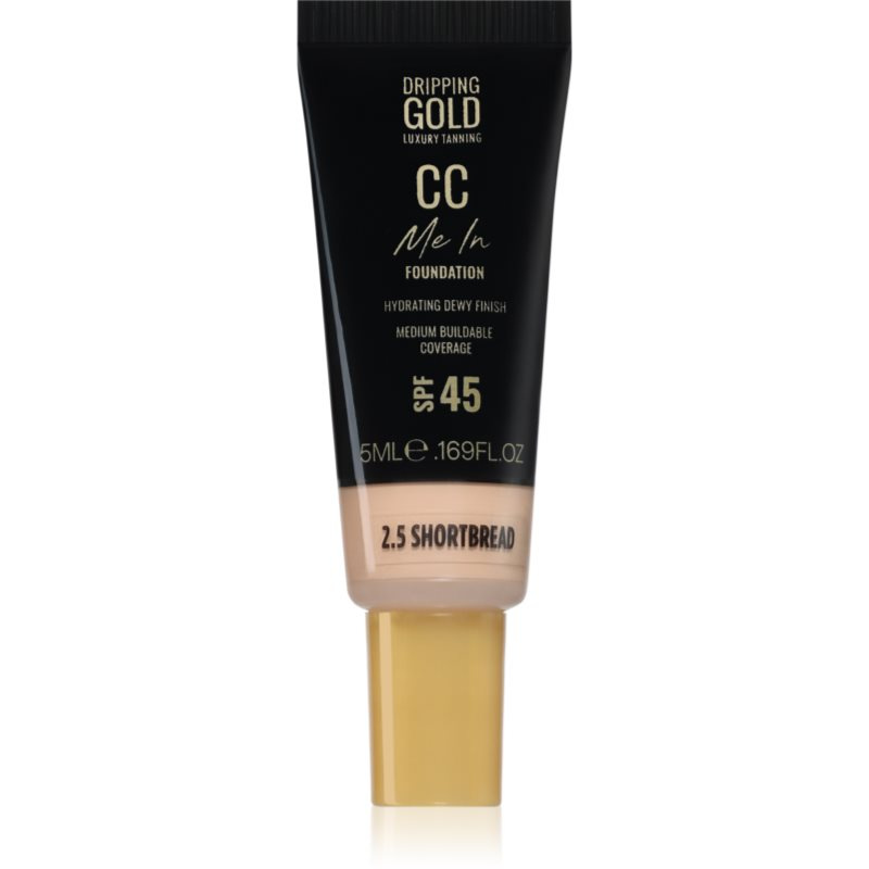 Dripping Gold CC Me In Mini Trial lehký make-up SPF 45 odstín Shortbread 2.5 5 ml
