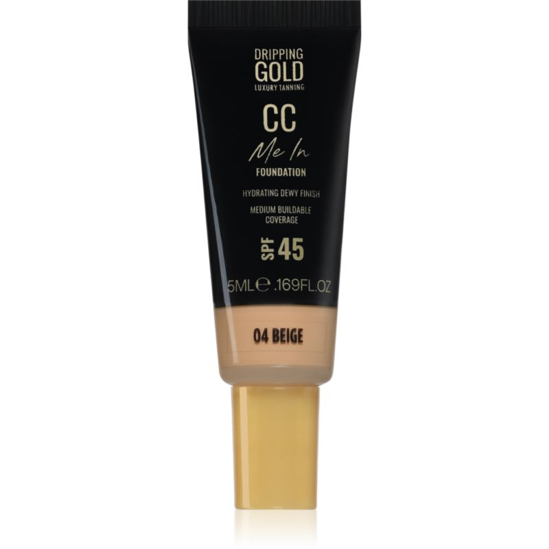 Dripping Gold CC Me In Mini Trial lehký make-up SPF 45 odstín Beige 04 5 ml
