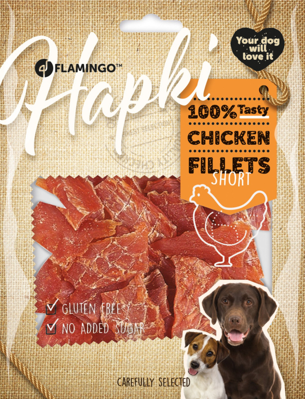 Flamingo Pochoutka kuřecí kousky krátké 170g