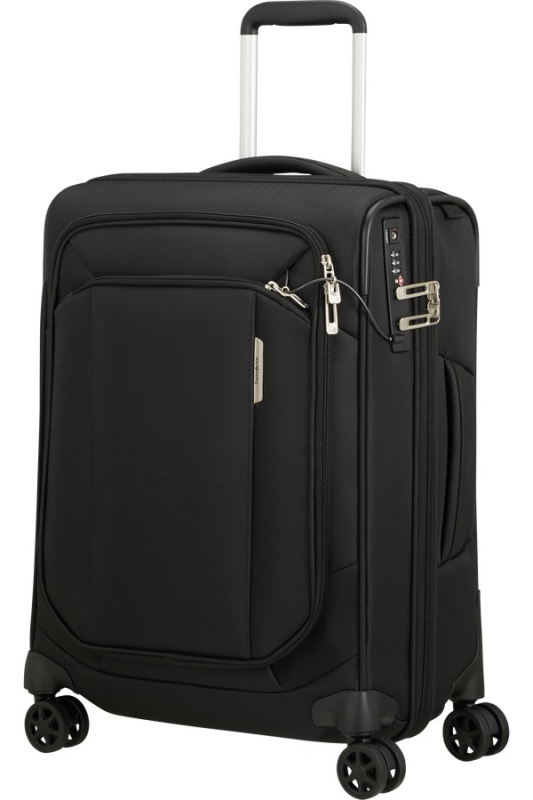 Samsonite RESPARK Spinner 55cm Černý Ozone Black rozšiřitelný 43/49L